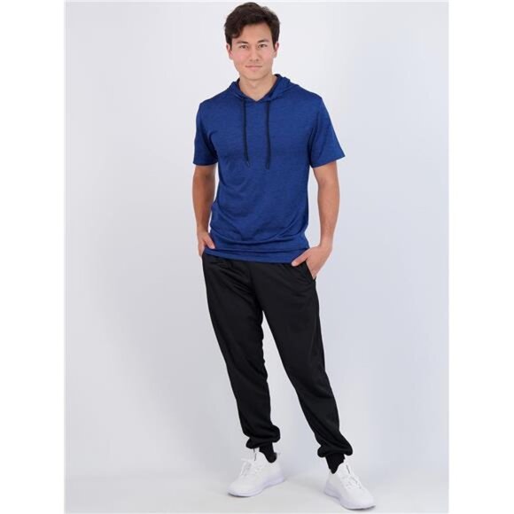 Real Essentials 3 Pack: Men's Dry Fit Short Sleeve Active Athletic Hoodie - Picture 6 of 7
